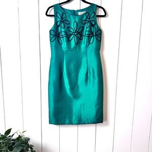 Kasper Emerald Green Sheath Dress size 2P